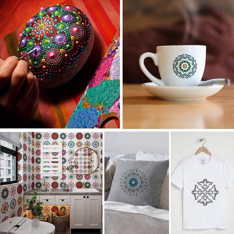 Kayra Decor Reusable Bakery Painting Stencils for Art and Craft,Walls,Floor,Tiles,Furniture,Painting Canvas Art,T-Shirt, Cookie & Cake Decoration,Drawing Stencils for Kids, 6"x 6" (Pack of 1) - Image 3