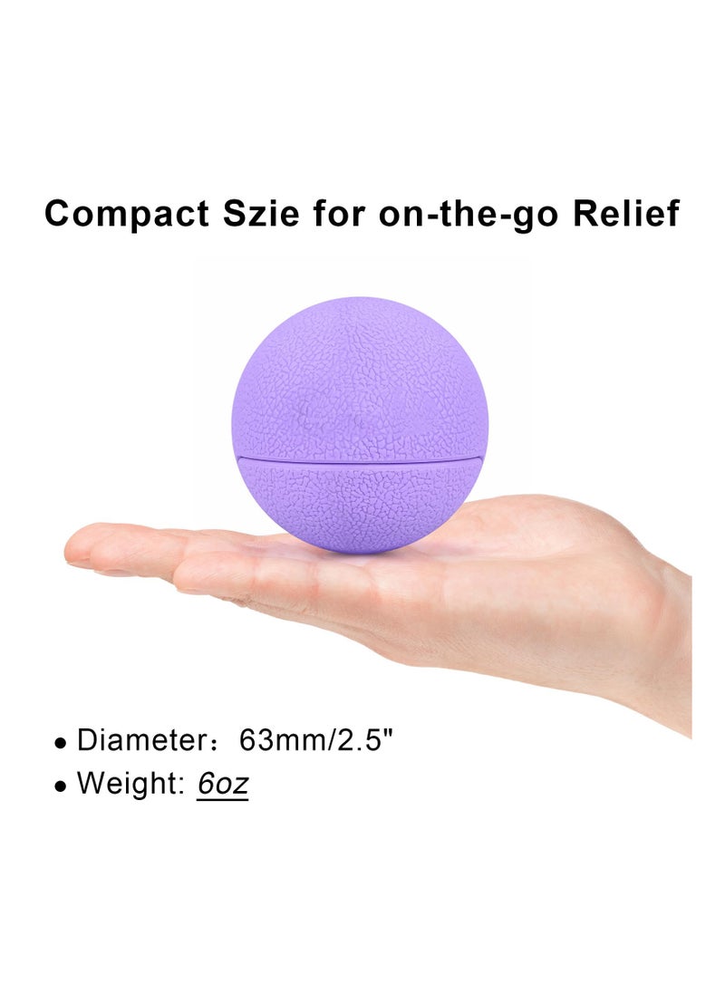 SYOSI Massage Lacrosse Balls Therapy for Sore Muscles Shoulders Neck Back Foot Body Deep Tissue Trigger Point Muscle Knots Yoga and Myofascial Release Purple  - Image 5