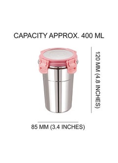 Black Olive Black Olive Stainless Steel Fusion Tumbler Glass- Air Tight jar Container Leak Proof Glass with lid Store Milk, Juice, and Buttermilk For Home, Office, and Travel (Multicolor 400 ML)  - Image 2