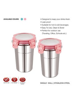Black Olive Black Olive Stainless Steel Fusion Tumbler Glass- Air Tight jar Container Leak Proof Glass with lid Store Milk, Juice, and Buttermilk For Home, Office, and Travel (Multicolor 400 ML)  - Image 4