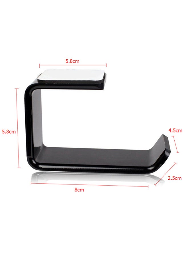 إسكدنيا حامل سماعة رأس  على شكل حرف L يتميز بالجودة العالية وقوة التحمل ومزود بشريط لاصق له بالحائط أو وضعه على المكتب - Image 2