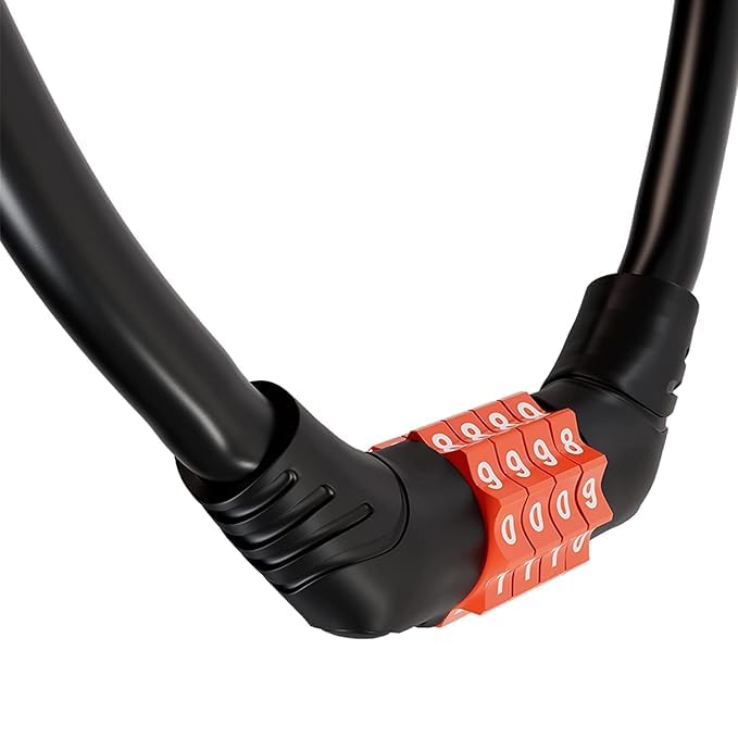RIVAL Keyless Numeric Cable Lock Preset Combination Anti-Theft Bike Bicycle Helmet Luggage Customizable Security Alloy Frame Weather-Resistant Design Multipurpose Protection (24 Inch, Medium) - Image 2
