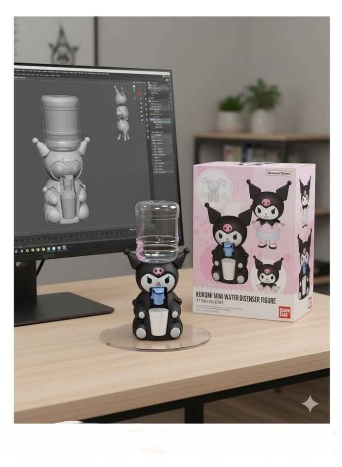 kuromi موزع مياه صغير للأطفال بتصميم لطيف – سهل الاستخدام وآمن – يحتوي على زجاجة وكوب – مناسب من عمر 3 سنوات فأكثر - Image 4