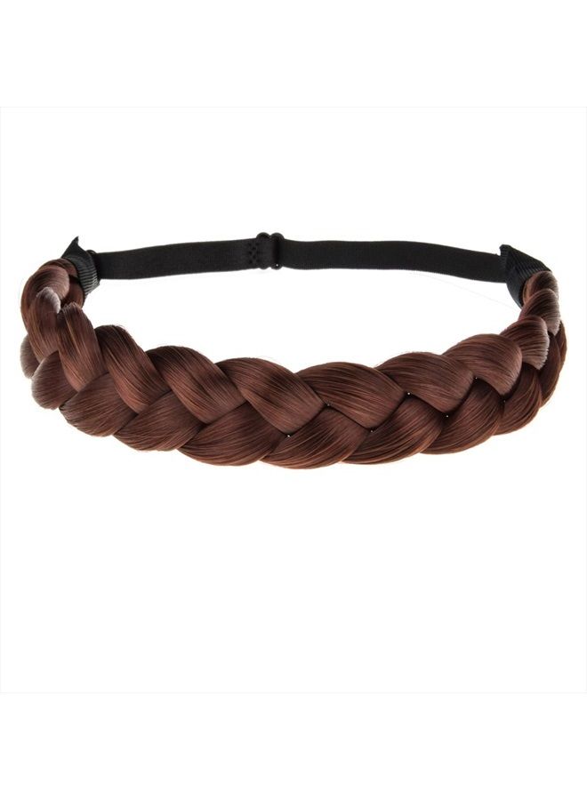 TOECWEGR Braid headband 3 Strands Synthetic Braided Hair Headbands Classic Chunky Plaited Elastic Multi-Color Ladies Beauty Hair Braid (BSW55) - Image 2