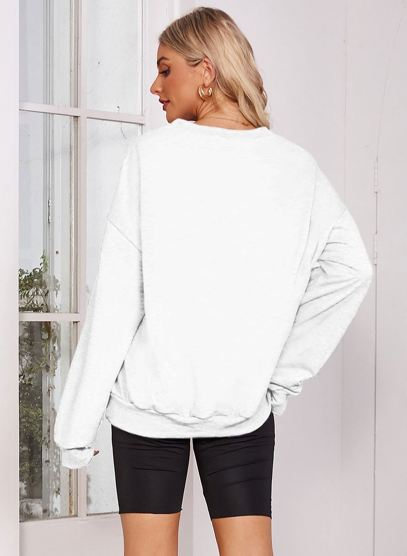 TcIFE Crew Neck Sweatshirt White  - Image 4