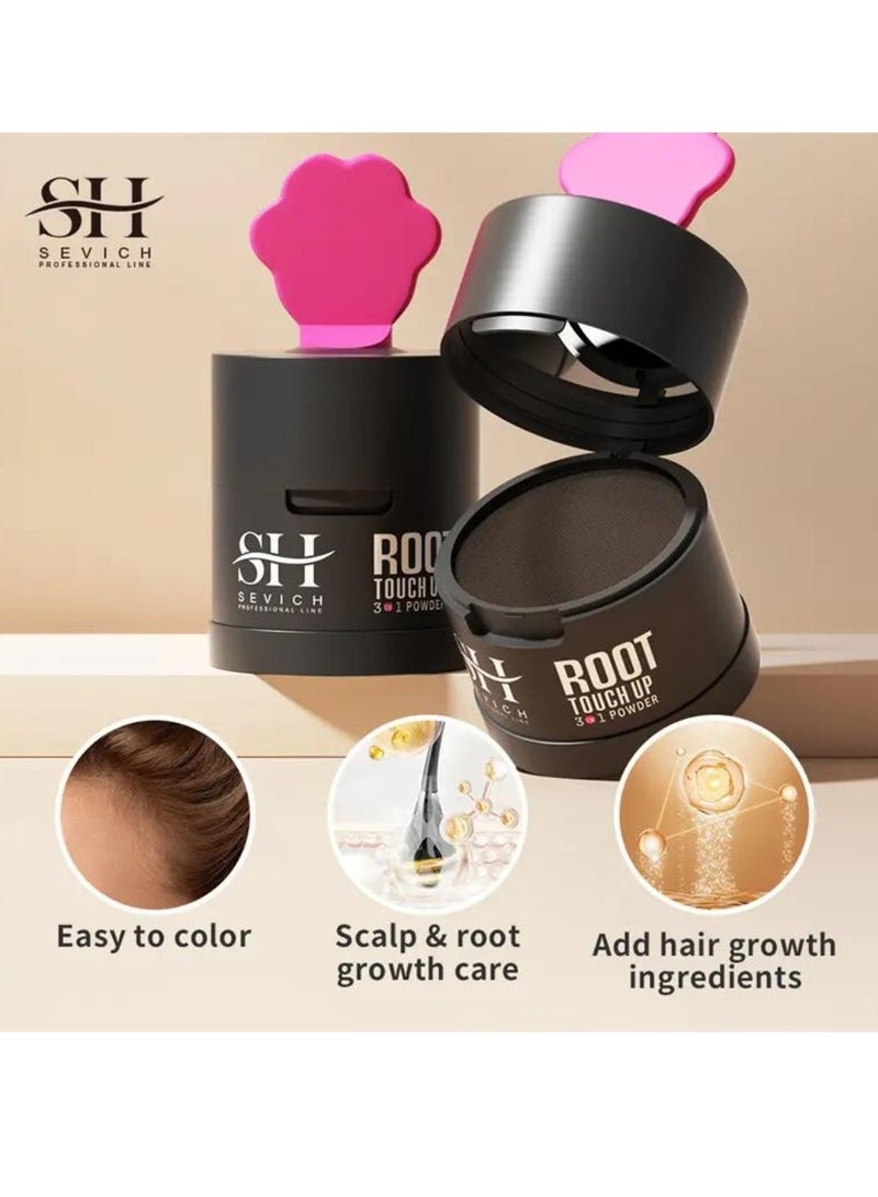 Sevich Hair Root Touch Up Hairline Powder Hair Root Concealer Hair Powder for Hair Root Hair Colour Shadow Cover Grey Hair Beard Root Thin Hair Powder Hair Shadow Powder Dark Brown 4g - Image 5