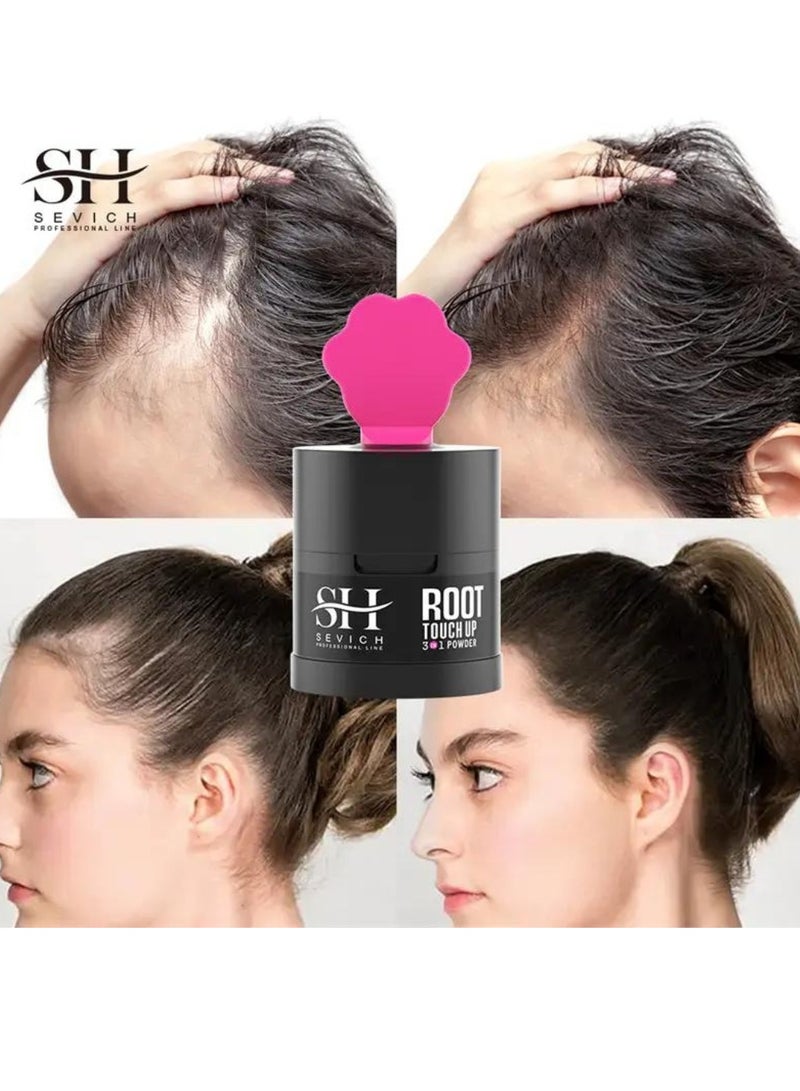 Sevich Hair Root Touch Up Hairline Powder Hair Root Concealer Hair Powder for Hair Root Hair Colour Shadow Cover Grey Hair Beard Root Thin Hair Powder Hair Shadow Powder Dark Brown 4g - Image 4