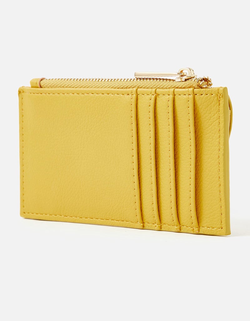 Accessorize London women's Yellow Front Flap Cardholder wallet purse - Image 2