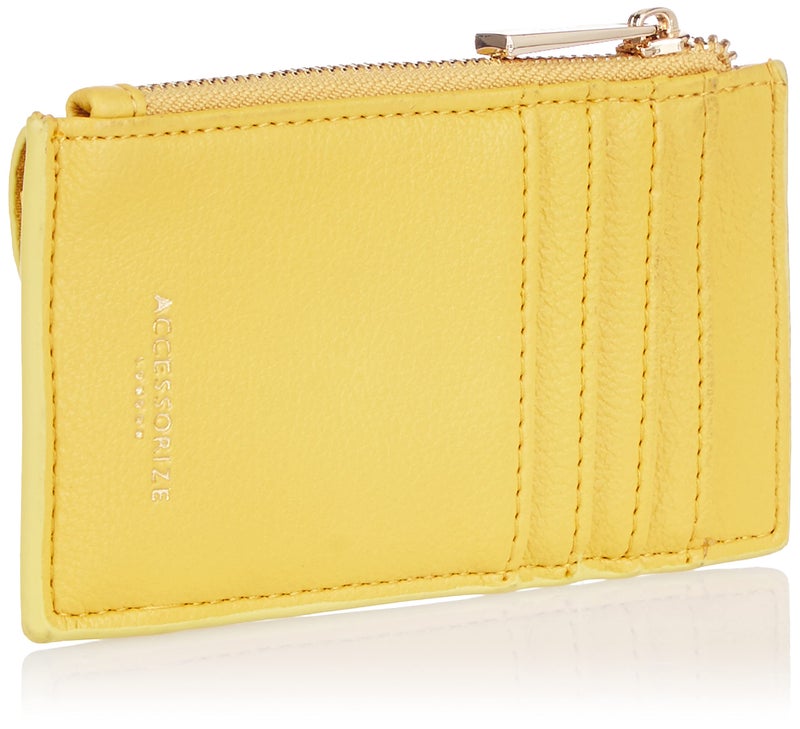 Accessorize London women's Yellow Front Flap Cardholder wallet purse - Image 5