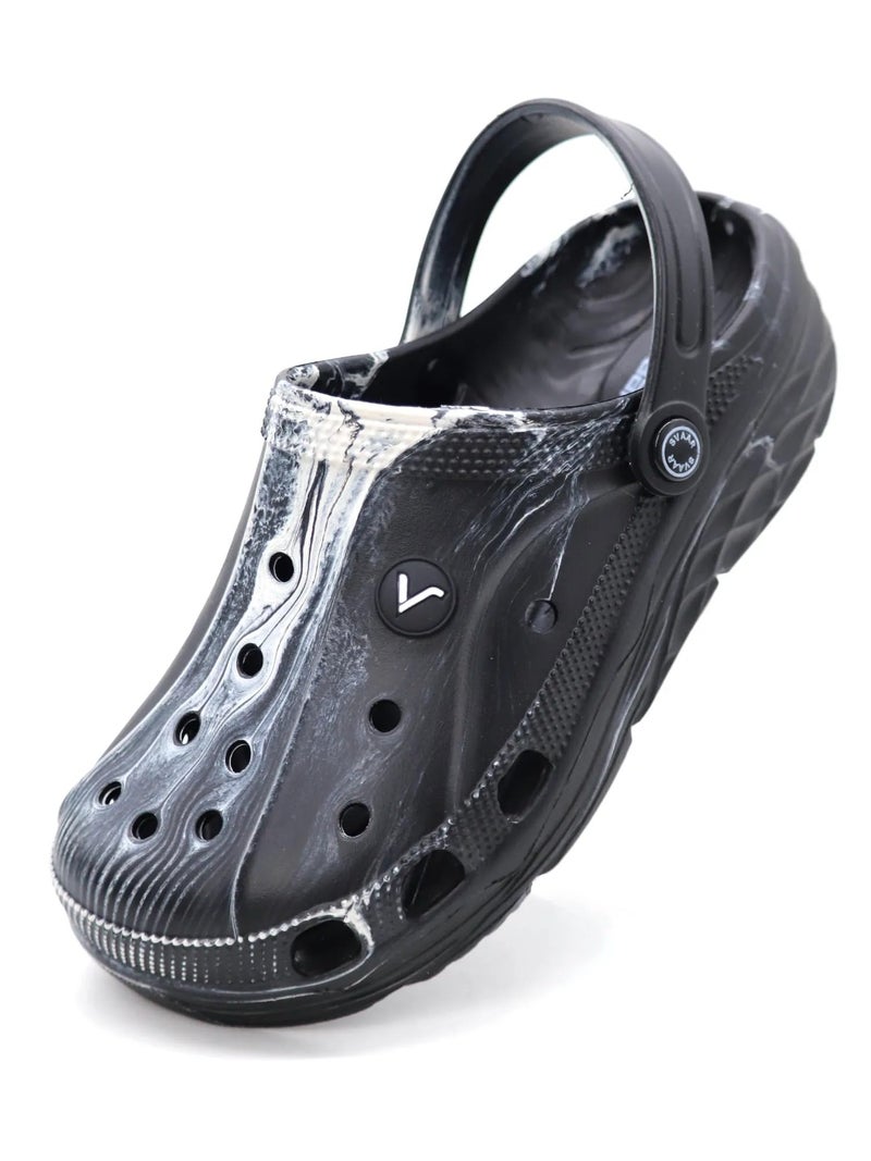 SVAAR Men's Marble Effect Classic Clogs || Sandals with Adjustable Back Strap for Men - Image 4