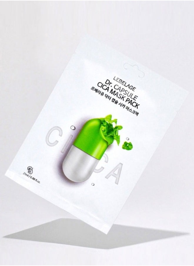 Lebelage Dr. CAPSULE CICA MASK PACK (PACK OF 10 INDIVIDUAL MASKS) | KOREAN MADE SKIN CARE  - Image 4