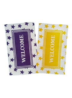 H2H H2H House2Home - Cotton Door Mat, Printed Rug | Use as Door Mat, Table mat, Food mat, Door Mat, Pooja Room, Corridor mat, Entrance Gift | 50cm X 80cm (Purple & Yellow)  - Image 4