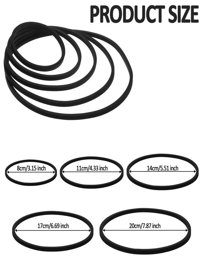 Bremorou 5 Pcs Floating Rings for Aquarium 5 Sizes Fish Feeding Ring Set EVA Foam Floating Plant Corral Aquarium Feeding Ring for Fish Tank Betta Feedings Rings Filter Out Floatings Plants Accessories Black - Image 2