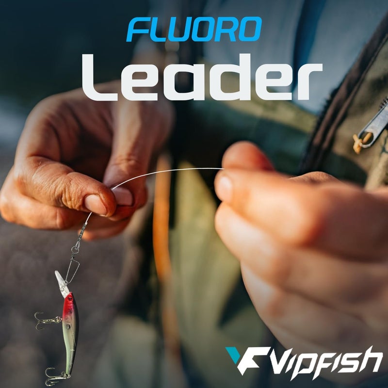Vipfish Fishing Fluorocarbon Leader with Crane Swivel and Snaps - Heavy Duty 20-80lb Fluorocarbon Leader Connects Lures, Bait, or Hooks for Saltwater & Freshwater Fishing - Image 5