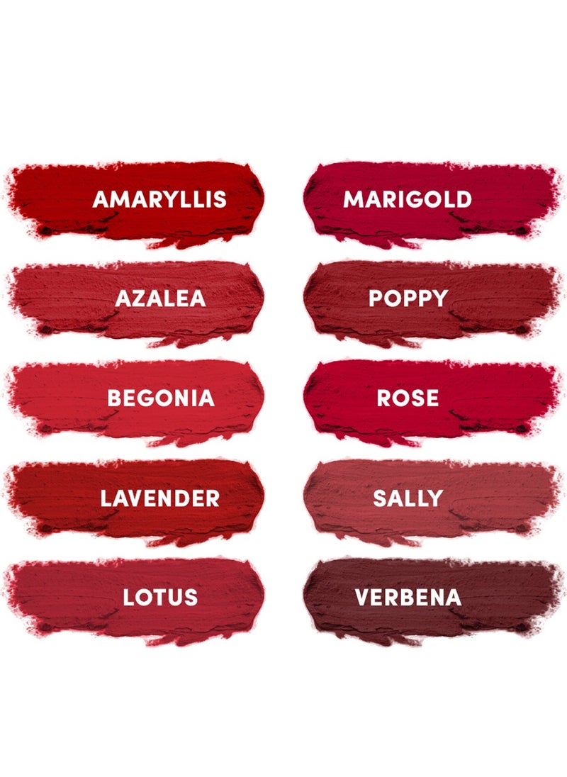 Siella Beauty Begonia Flower Power Matte Lipstick Upto 10hr Long Lasting Lipstick Made In Italy  - Image 2