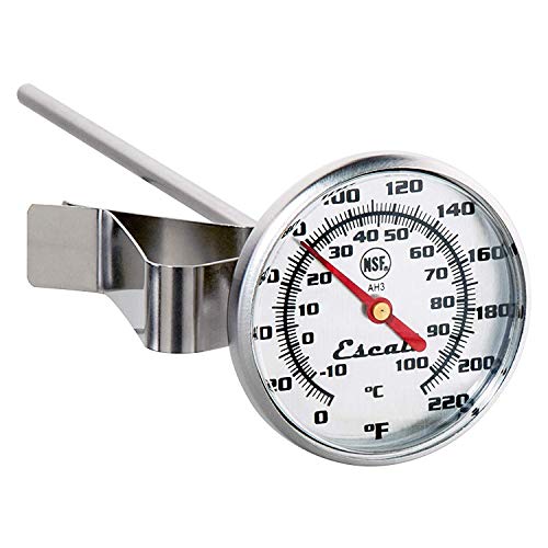 Escali AH3 NSF Certified Commercial Instant Read Large Dial Thermometer W/Clip, Silver - Image 1