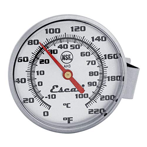 Escali AH3 NSF Certified Commercial Instant Read Large Dial Thermometer W/Clip, Silver - Image 3