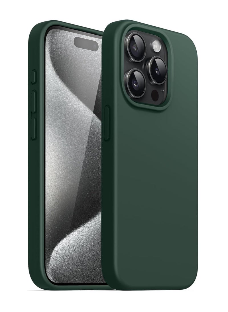 DUSALA iPhone 15 Pro Case, Liquid Silicone Phone Case for iPhone 15 Pro 6.1 Inch, Colorful Silky-Soft Protective Cover (Green) - Image 1