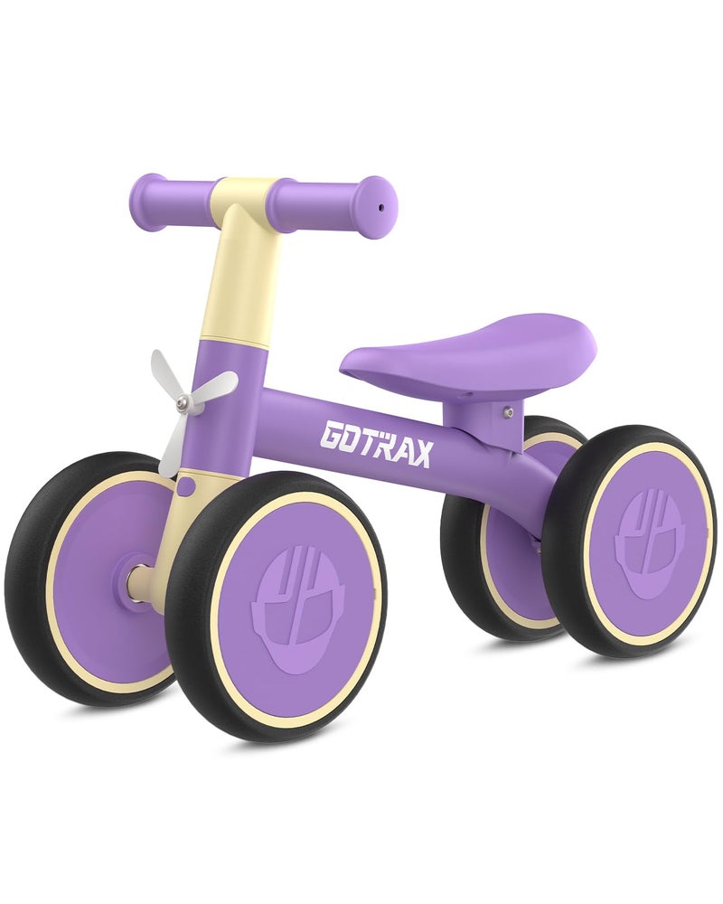 Gotrax Baby Balance Bike 1-2 Years, 7" Front&Rear Silent Wheels, Sturdy Steel Frame 66 lbs Load, Quick 2-Min Assembly, CPC Certified, Comfortable Soft Seat, Toddler Birthday Gift for Boys&Girls Purple - Image 1