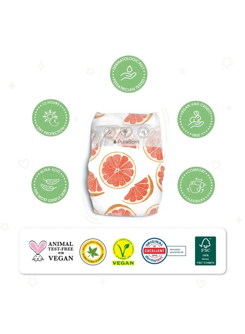 بيور بورن حفاضات بامبو بيولوجية كبيرة الحجم 4 24 حفاضات - Image 2