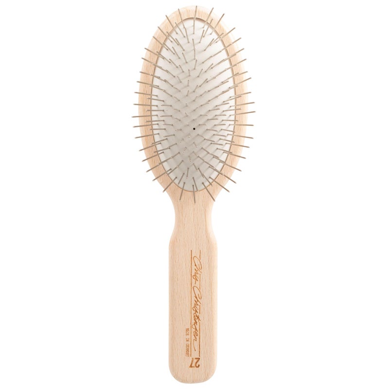 Chris Christensen Dog Brush, 27 mm Oval Pin Brush, Original Series, Groom Like a Professional, Stainless Steel Pins, Lightweight Beech Wood Body, Ground and Polished Tips - Image 1