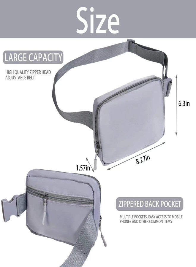 TOCINGO Stylish Waist Bag for Women & Men - Chic Fanny Pack with Multiple Pockets | Ideal for Streetwear, Concerts & Travel (Grey) - Image 2