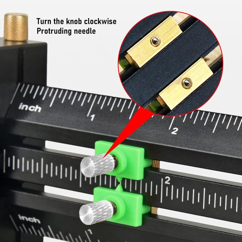 Green T Type Scribing Ruler 16CM Aluminum Alloy T Square Multifunctional Drafting Tool - Image 3