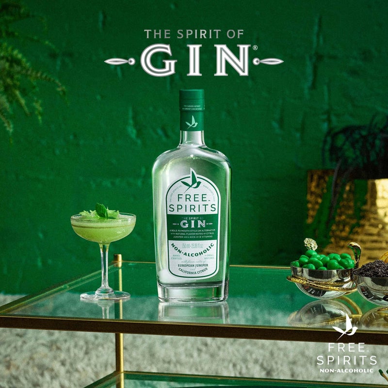 Free Spirits Non-Alcoholic Gin Spirit - Award Winning Gin Alternative - Low Calorie, Vegan, Gluten-Free with B-Vitamins - Natural Ingredients for Delicious Cocktails - 750 ml Bottle - Image 2