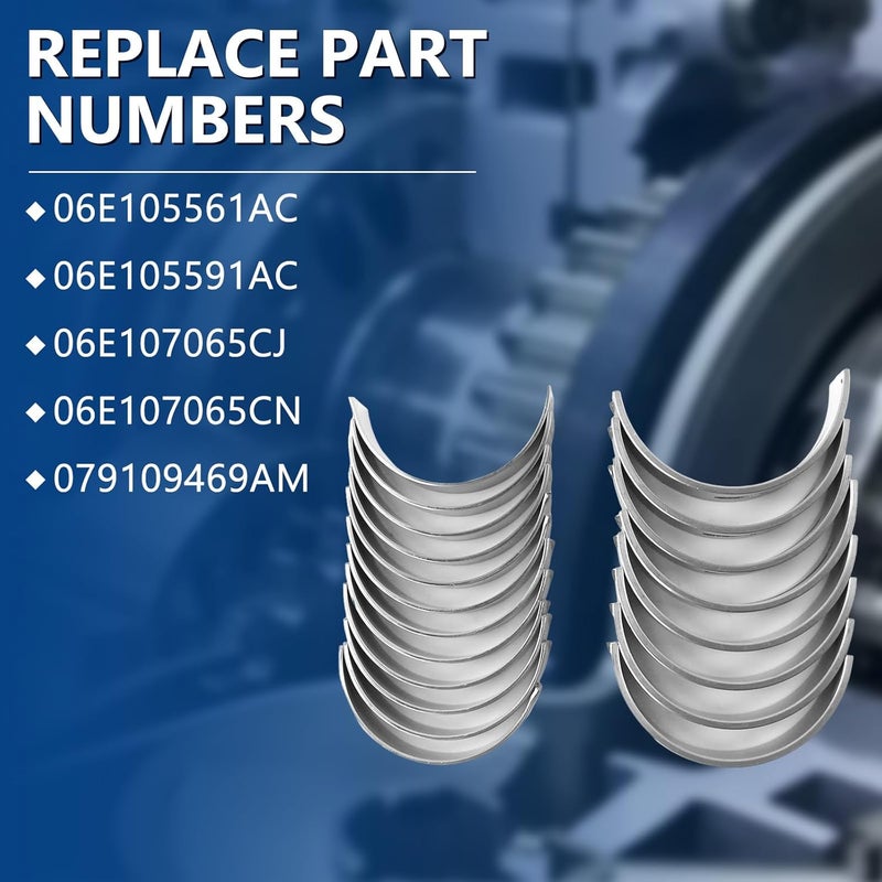 Cycwer 20pcs Main Crankshafts and Conrod Bearings Shells for Audi A5 Quattro and SQ5 - Image 3