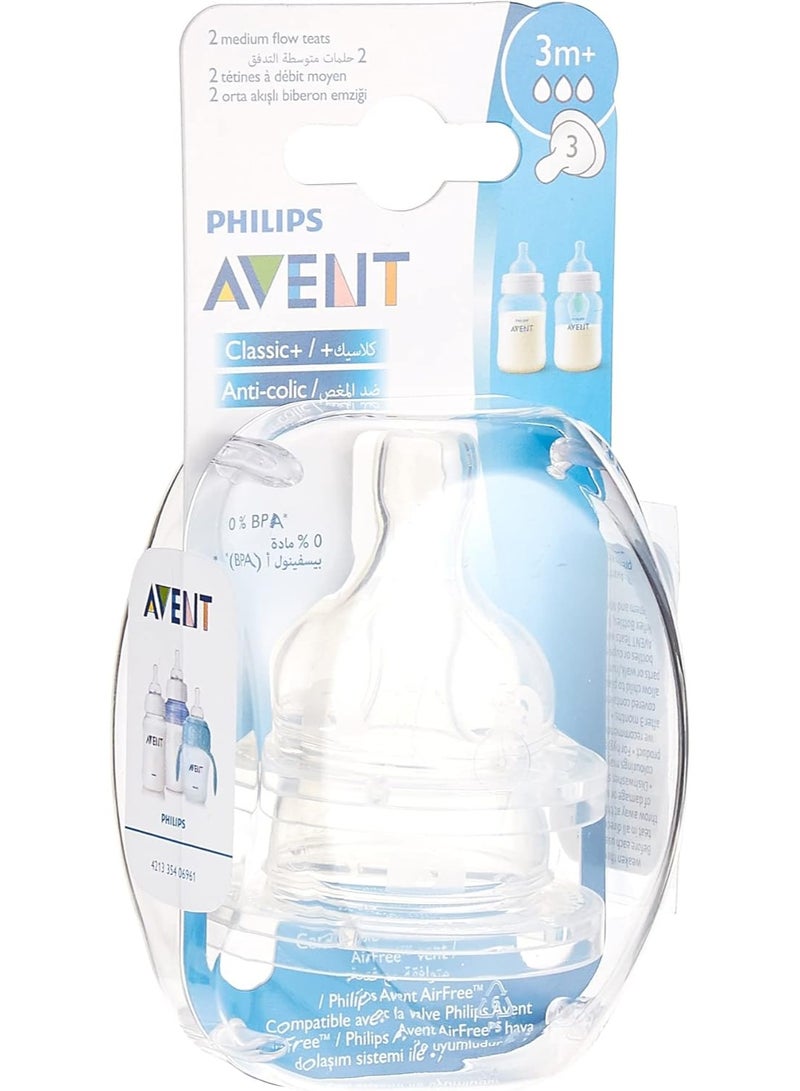 Philips Avent CLASSIC/CLASSIC PLUS TEATS 3 HOLE X2
