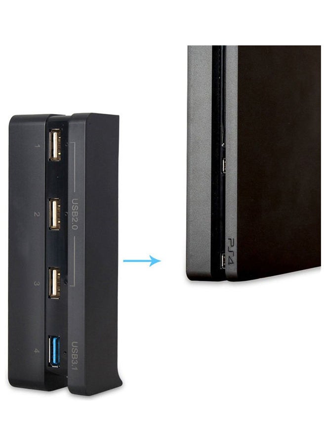 NIBEMINENT - High Speed 4 In 1 USB Hub Splitter Adapter for Sony PlayStation Slim PS4 Slim- wireless - Image 1