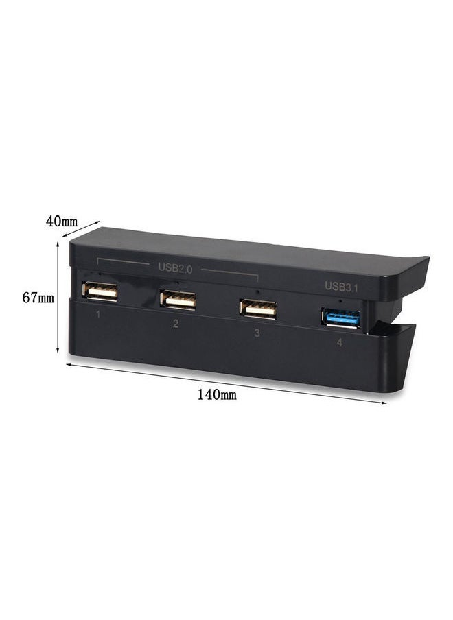 NIBEMINENT - High Speed 4 In 1 USB Hub Splitter Adapter for Sony PlayStation Slim PS4 Slim- wireless - Image 1