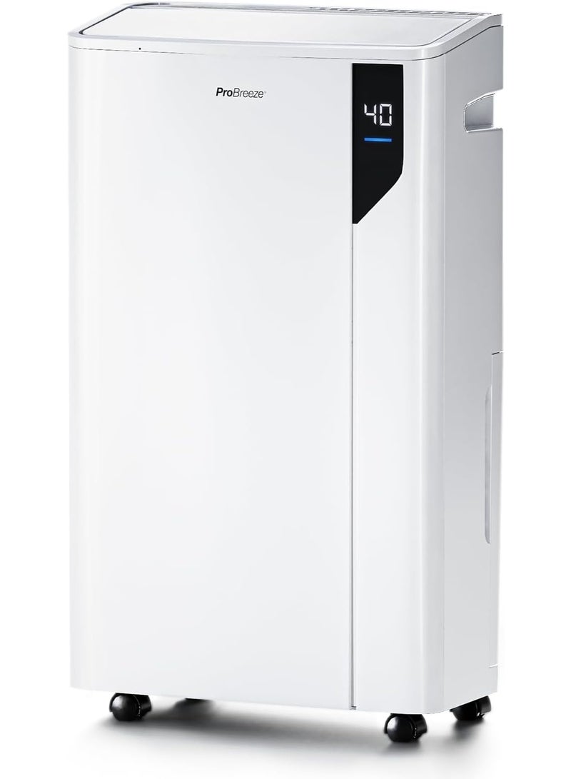 Pro Breeze 20L/Day Compressor Dehumidifier - Energy Efficient with Laundry Mode, Humidity Sensor & Indicator, Carbon Air Filter for Mould, Damp & Moisture - for Home, Office & Bedroom  - Image 1