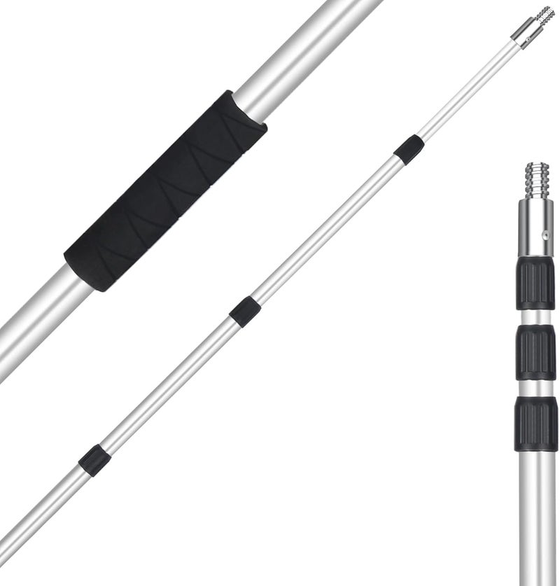 Lineslife Telescoping Pole, 4-12 FT Paint Roller Extension Pole, Multi-Purpose Sturdy Aluminum Alloy with Twist-Lock Design for Windows, Painting, Dusting and Cleaning - Image 1