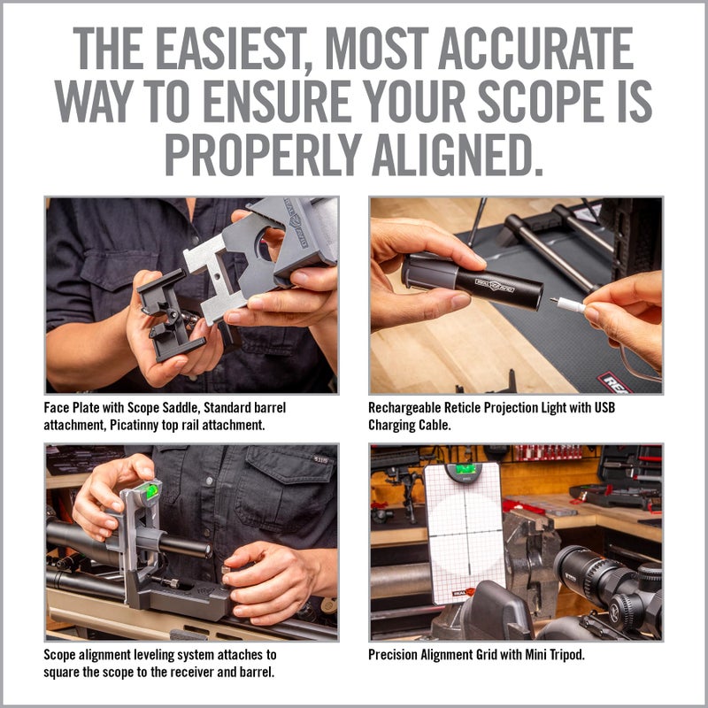 Real Avid Scope Leveling Kit & Precision Scope Level System | Complete Scope Mounting Kit for Mounting, Aligning & Leveling Rifle Scopes | Perfect Tool for Gunsmithing & Hunters - Image 5