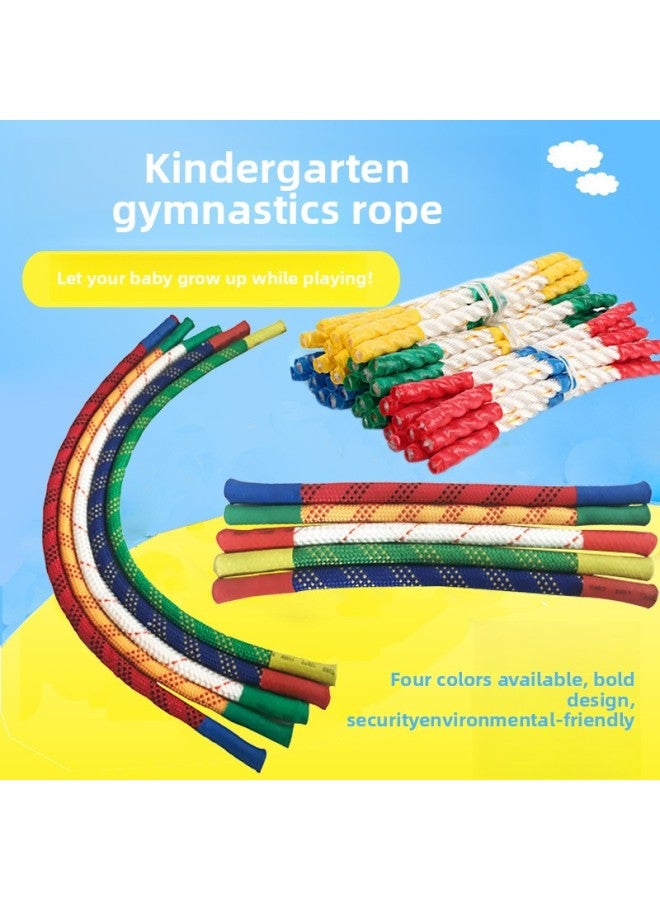 Sensory Mini Rope Kindergarten Gymnastics Small Rope Morning Exercise Special Children's Equipment Toys Small Short Rope-Color:60cm Color 1.6cm Thick  - Image 2