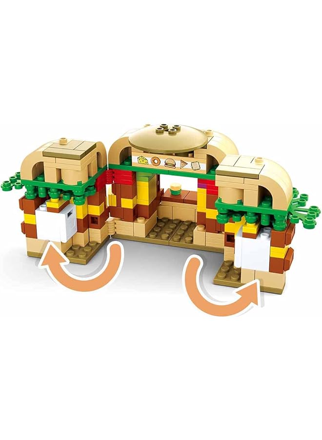 Sluban Food Court Series Hamburger House Building Blocks 276 Pcs 2 Mini Figures For Age 7+ Years Old - Image 4