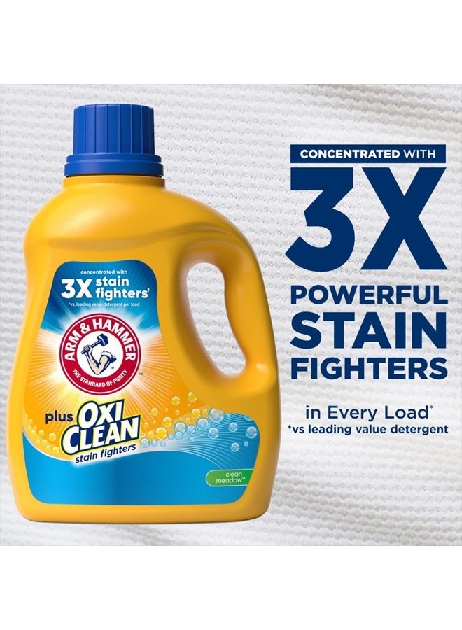 Arm & Hammer Plus OxiClean Clean Meadow, 77 Loads Liquid Laundry Detergent, 100.5 Fl oz - Image 3