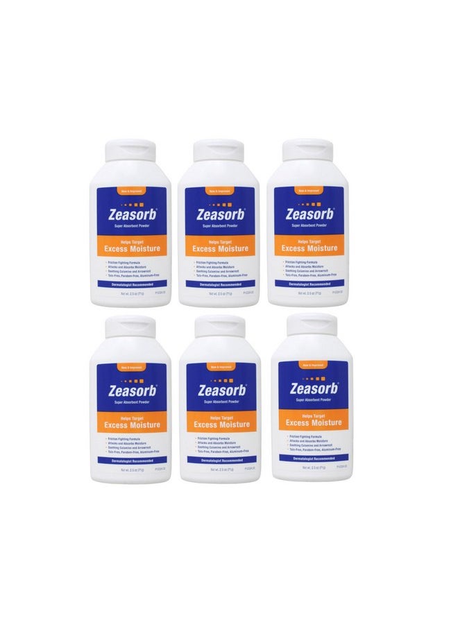 Zeasorb - Zeasorb Prevention Super Absorbent Powder - 2.5 oz, Pack of 6 - Image 1