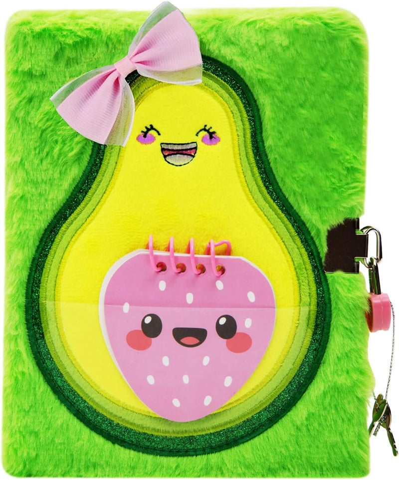 SuperStyle Journal Diary, Gift for 6 7 8 Years Old Girls, Avocado Notebook with Lock Secret Diary Writing Journal Birthday Gift for Kids - Image 1
