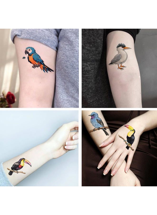 Dopetattoo 24 ورقة وشم مؤقت طيور توكان وشم مزيف للأطفال - Image 3