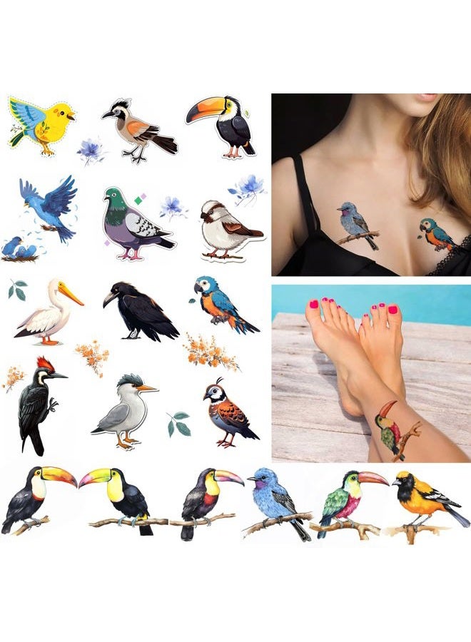 Dopetattoo 24 ورقة وشم مؤقت طيور توكان وشم مزيف للأطفال - Image 1