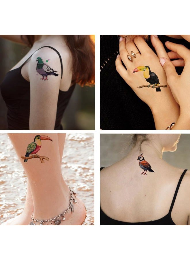 Dopetattoo 24 ورقة وشم مؤقت طيور توكان وشم مزيف للأطفال - Image 2