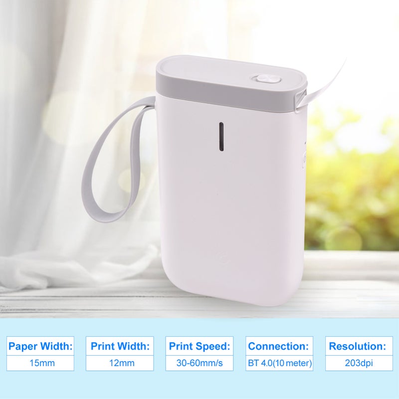 Label Maker Machine Portable Thermal Label Printer Handheld Name Price Sticker Printer Pocket Size BT Wireless Connection with APP 4 Rolls Thermal Paper for Home Office Supermarket Store - Image 2