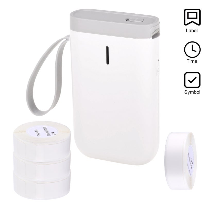Label Maker Machine Portable Thermal Label Printer Handheld Name Price Sticker Printer Pocket Size BT Wireless Connection with APP 4 Rolls Thermal Paper for Home Office Supermarket Store - Image 1