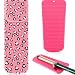 Shappy 2 Pcs Heat Resistant Hair Tools Bag Curling Iron Travel Case Cover Neoprene Flat Iron Holder Travel Case and Silicone Mat Pouch for Hot Hair Tools Storage OrganizerLeopard Style - Image 2