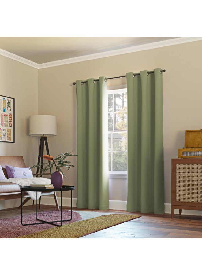 Sun Zero ستارة شمس زيرو إيستون لتوفير الطاقة، لون أسود، مقاس 40" × 84"، أخضر مريمي - Image 4