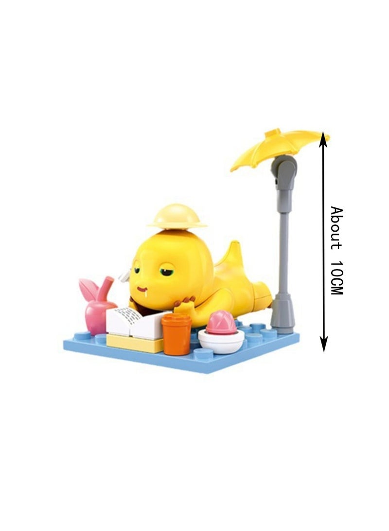 Little Yellow Dragon 9 Complete Blind Box Model Set Building Blocks Creative Diy Simulation Collection Building Assembly Toys Children Adult Home Decoration - Image 2