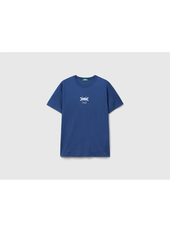 UNITED COLORS OF BENETTON T-Shirt In Organic Cotton With Logo Print