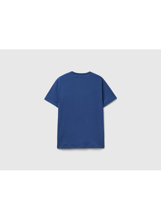 UNITED COLORS OF BENETTON T-Shirt In Organic Cotton With Logo Print
